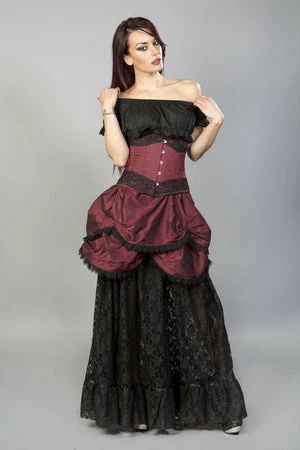 Burleska Amanda Underbust Steel Boned Corset In Taffeta With Black Lace Details 6 Burleska Amanda Underbust Steel Boned Corset In Taffeta With Black Lace Details - Image 5