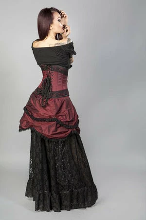 Burleska Amanda Underbust Steel Boned Corset In Taffeta With Black Lace Details 7 Burleska Amanda Underbust Steel Boned Corset In Taffeta With Black Lace Details - Image 6