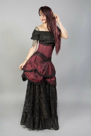 Burleska Amanda Underbust Steel Boned Corset In Taffeta With Black Lace Details 8 Burleska Amanda Underbust Steel Boned Corset In Taffeta With Black Lace Details - Image 7