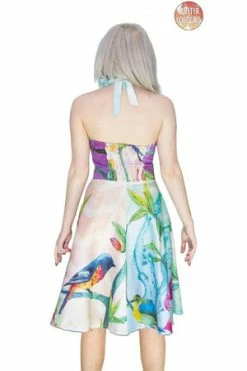 Dr Faust American Robin Henna Pastel Midi Dress - Leonie -Burleska shop american robin henna pastel midi dress leonie dr faust 2 300x