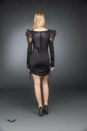 Queen Of Darkness Angel Wing Print Dress 7 Queen Of Darkness Angel Wing Print Dress - Image 5