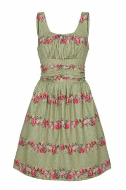 Voodoo Vixen Angie Floral Cotton Dress -Burleska shop angie floral cotton dress voodoo vixen 2 300x