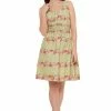 Voodoo Vixen Angie Floral Cotton Dress -Burleska shop angie floral cotton dress voodoo vixen 300x