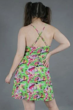 Jawbreaker Angry Animal Print Spaghetti Strap Dress -Burleska shop angry animal print spaghetti strap dress jawbreaker 5 300x