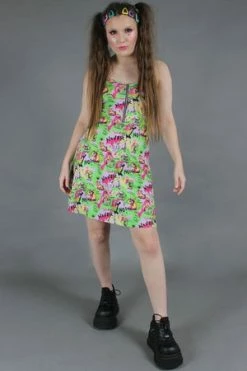 Jawbreaker Angry Animal Print Spaghetti Strap Dress -Burleska shop angry animal print spaghetti strap dress jawbreaker 6 300x