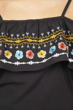 Voodoo Vixen Anna Embroidered Ruffle Top 19 Voodoo Vixen Anna Embroidered Ruffle Top -Burleska shop anna embroidered ruffle top voodoo vixen 9 300x