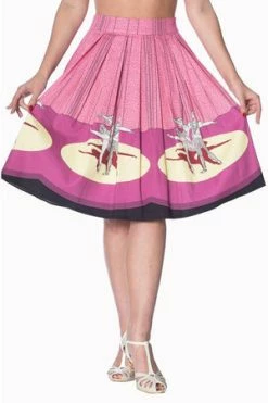 Banned Ballerina Border 50s Skirt 10 Banned Ballerina Border 50s Skirt -Burleska shop ballerina border 50s skirt banned 3 300x