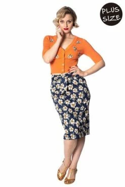 Banned Beach Babe Pencil Skirt -Burleska shop beach babe pencil skirt banned 5 300x