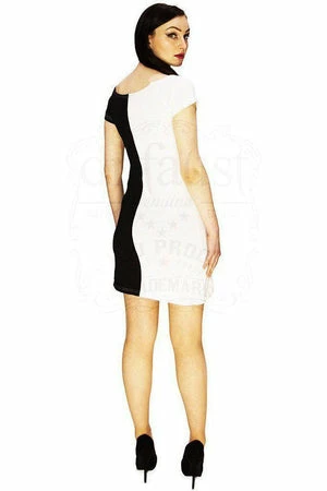 Dr Faust Beetlejuice Two Face Black And White Mini Dress - Zoey 4 Dr Faust Beetlejuice Two Face Black And White Mini Dress - Zoey - Image 2