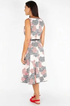 Voodoo Vixen Bettie Parasole Print Dress -Burleska shop bettie parasole print dress voodoo vixen 2 300x