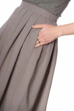 Banned Betty Check Pleat Skirt -Burleska shop betty check pleat skirt banned 3 300x