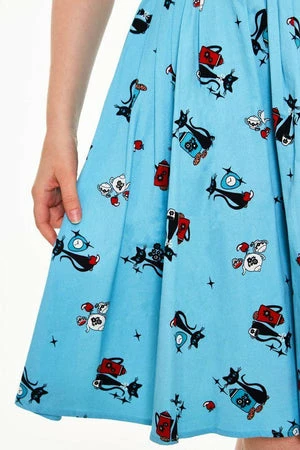 Voodoo Vixen Betty Kitchen Kitty Print Shirt Dress 7 Voodoo Vixen Betty Kitchen Kitty Print Shirt Dress - Image 5