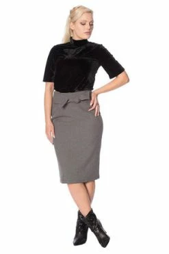 Banned Betty Tie Front Pencil Skirt -Burleska shop betty tie front pencil skirt banned 5 300x