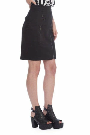 Banned Black Night Zip Skirt 5 Banned Black Night Zip Skirt - Image 3