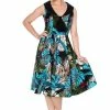 Banned Blue Tropics Dress -Burleska shop blue tropics dress banned 300x