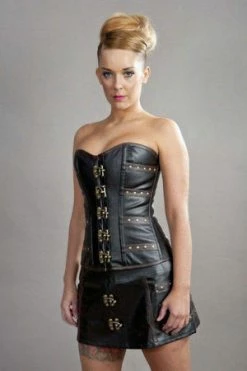 Burleska C-Lock Overbust Steampunk Corset In Matte Vinyl -Burleska shop c lock overbust steampunk corset in matte vinyl burleska 3 300x