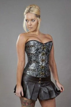 Burleska C-Lock Steampunk Overbust Corset In King Brocade -Burleska shop c lock steampunk overbust corset in king brocade burleska 3 300x