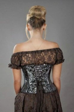 Burleska C-Lock Underbust Steampunk Corset In King Brocade -Burleska shop c lock underbust steampunk corset in king brocade burleska 4 300x