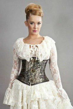 Burleska C-Lock Underbust Steampunk Corset In King Brocade