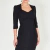 Voodoo Vixen Camilla 3/4 Sleeve Dress With V-neck -Burleska shop camilla 34 sleeve dress with v neck dra 8921 01.416 300x