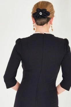 Voodoo Vixen Camilla 3/4 Sleeve Dress With V-neck -Burleska shop camilla 34 sleeve dress with v neck dra 8921 04.416 300x