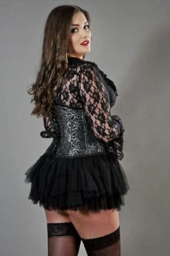 Burleska Candy Underbust Plus Size Steel Boned Waist Training Corset In Brocade -Burleska shop candy underbust plus size steel boned waist training corset in brocade burleska 4 300x