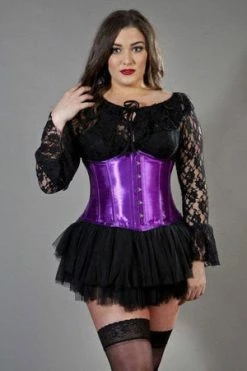 Burleska Candy Underbust Plus Size Waist Training Corset In Satin -Burleska shop candy underbust plus size waist training corset in satin burleska 5 300x