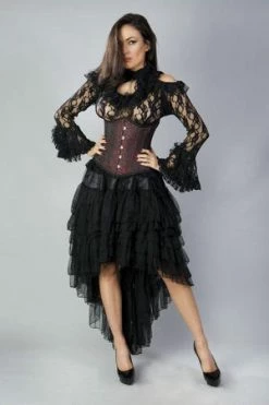 Burleska Candy Underbust Steel Boned Waist Training Corset In Brocade -Burleska shop candy underbust steel boned waist training corset in brocade burleska 9 300x