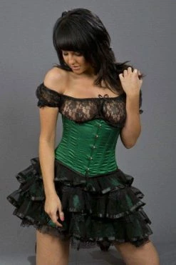 Burleska Candy Underbust Steel Boned Waist Training Corset In Satin -Burleska shop candy underbust steel boned waist training corset in satin burleska 11 300x