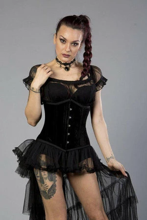 Burleska Candy Underbust Waist Training Corset In Velvet 2 Burleska Candy Underbust Waist Training Corset In Velvet