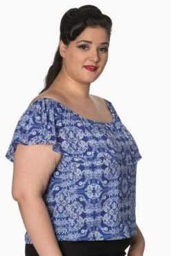 Banned Celestial Off Shoulder Plus Size Top -Burleska shop celestial off shoulder plus size top banned 3 300x