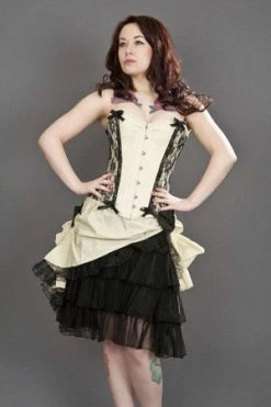 Burleska Chantelle Overbust Steel Boned Corset In Taffeta 9 Burleska Chantelle Overbust Steel Boned Corset In Taffeta -Burleska shop chantelle overbust steel boned corset in taffeta burleska 3 300x