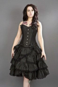 Burleska Chantelle Overbust Steel Boned Corset In Taffeta