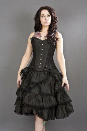 Burleska Chantelle Overbust Steel Boned Corset In Taffeta 2 Burleska Chantelle Overbust Steel Boned Corset In Taffeta