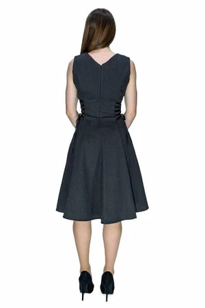 Dr Faust Charcoal Grey Hue Midi Dress - Ivy 4 Dr Faust Charcoal Grey Hue Midi Dress - Ivy - Image 2