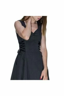 Dr Faust Charcoal Grey Hue Midi Dress - Ivy 7 Dr Faust Charcoal Grey Hue Midi Dress - Ivy -Burleska shop charcoal grey hue midi dress ivy dr faust 3 300x