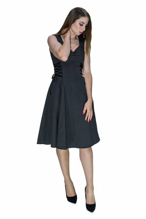 Dr Faust Charcoal Grey Hue Midi Dress - Ivy 3 Dr Faust Charcoal Grey Hue Midi Dress - Ivy