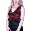 Dr Faust Check Tartan Print Crop Top - Dulce 1 Dr Faust Check Tartan Print Crop Top - Dulce -Burleska shop check tartan print crop top dulce dr faust 300x