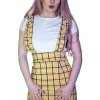 Dr Faust Checked Pinafore Yellow Tartan Dress And T-Shirt Set - Kairi