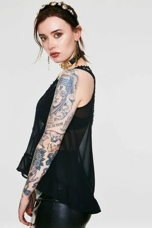 Jawbreaker Chiffon Crochet Top 5 Jawbreaker Chiffon Crochet Top - Image 3