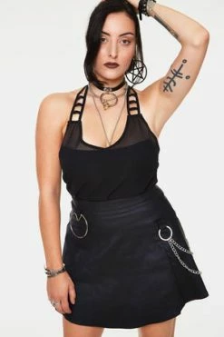 Jawbreaker Chiffon Ladder Straps Top -Burleska shop chiffon ladder straps top jawbreaker 3 300x