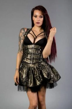 Burleska Circus Underbust Halter Corset In King Brocade
