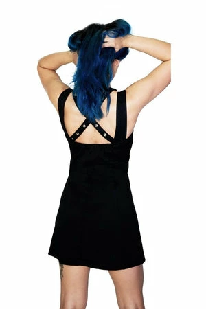 Dr Faust Club Double Strap Black Mini Dress - Kinley 4 Dr Faust Club Double Strap Black Mini Dress - Kinley - Image 2