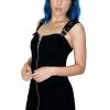 Dr Faust Club Double Strap Black Mini Dress - Kinley