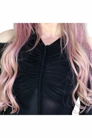 Dr Faust Cold Shoulder Bodycon Black Mini Dress - Niamh 5 Dr Faust Cold Shoulder Bodycon Black Mini Dress - Niamh - Image 3