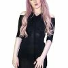 Dr Faust Cold Shoulder Bodycon Black Mini Dress - Niamh