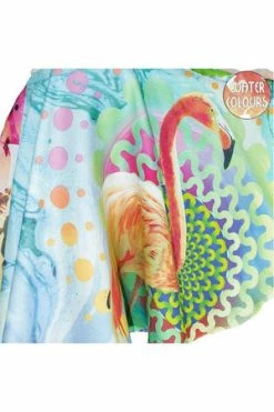 Dr Faust Colourful Fuchsia Lily Pink Flamingo Midi Dress - Corinne -Burleska shop colourful fuchsia lily pink flamingo midi dress corinne dr faust 3 300x