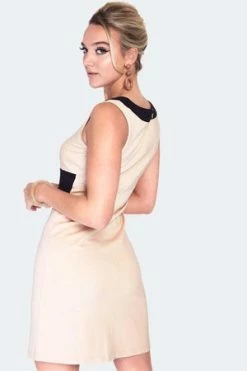 Voodoo Vixen Constrast Stripe Shift Dress -Burleska shop constrast stripe shift dress dra 9504 05.1352 300x