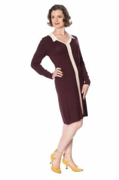 Banned Contrast Jumper Dress -Burleska shop contrast jumper dress banned 3 300x