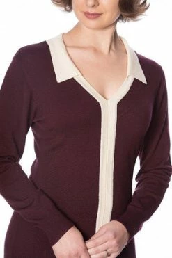 Banned Contrast Jumper Dress -Burleska shop contrast jumper dress banned 4 300x